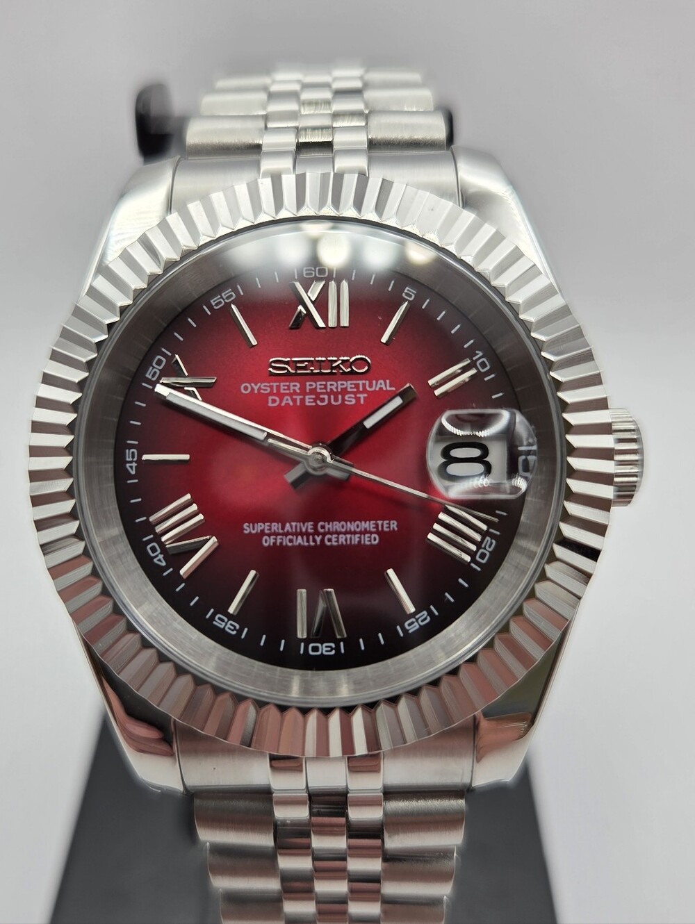 New 36mm SeikoMod Automatic Watch Red Gradient  Dial